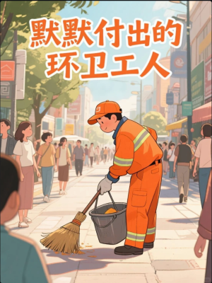 默默付出的环卫工人