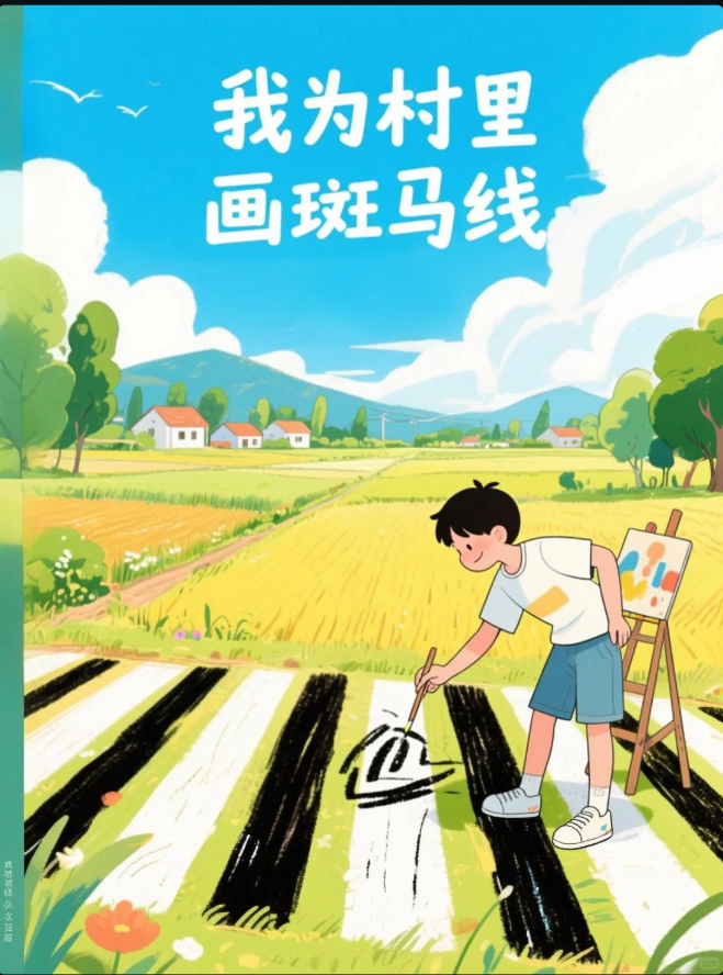 我为村里画斑马线